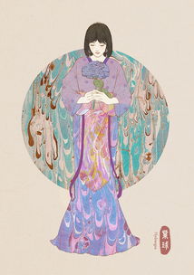 春景中的女子服飾設(shè)計(jì)